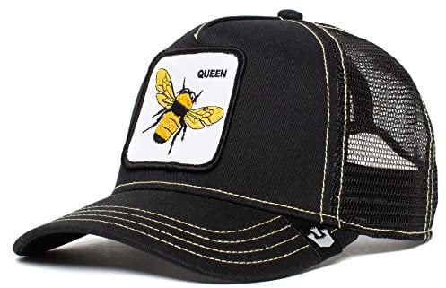 Goorin Bros. The Farm Trucker-Kappe aus Netzstoff für Damen und Herren, Schwarz (Bienenkönigin), Einheitsgröße