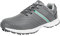 ZUNKY Golfschuhe Für Männer Mit Spikes Leder Golf Training Sport Sneaker Extra Breit Zu Großer Größe,Grau,44.5 EU