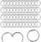 ZOFUN 200 Pcs Loose Leaf Binder Rings 25mm Small Paper Binding Rings for Flash Card, 2.2mm Thick Book Rings 1 Inch, Nickel Plated Iron Paper Rings, Silver Metal Ring for Ring Binder Home Office School