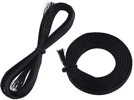 1M Braided mesh tube Insulated Braid Sleeving 8mm Tight PET Wire Cable Gland Protection Cable Sleeve Black for 3D Printer Parts distinctive