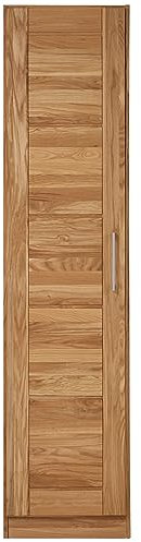 Lomadox Schlafzimmer Massivholz Kleiderschrank Drehtürenschrank Schlafzimmerschrank Schrank 1-türig in Wildeiche massiv, B/H/T: ca. 49/207/60 cm