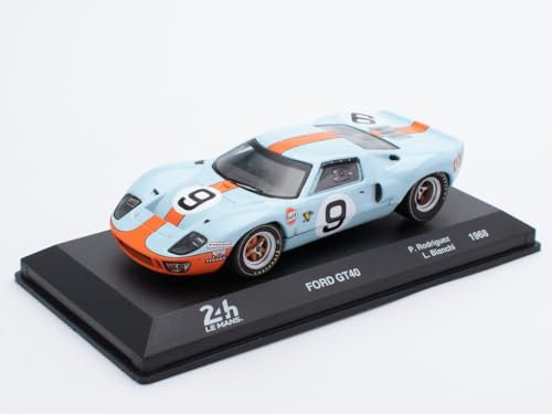 OPO 10 - Auto in Miniatura 1/43 Compatibile con Ford GT40 - Rodriguez-Bianchi - 1968 - Le Mans LM006