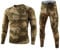 KONG JIMFAN Herren Thermounterwäsche Set Essbare Unterwäsche Thermo Overall Skiunterwäsche Herren Thermounterwäsche Herren XXXL Lange Unterhosen Herren Baumwolle Fahrradhosen(Light Brown,L)