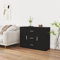 Homgoday Anrichte Küche Sideboard Wohnzimmer Anrichte Küche Anrichte Wohnzimmer Anrichte und Anrichte Küche platzsparend Moderne Anrichte Schwarz 91 x 29,5 x 65 cm aus mehrschichtigem Holz, Möbel für