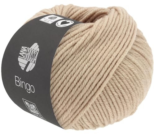 LANA GROSSA Bingo | Extrafeine Merinowolle waschmaschinenfest und filzfrei | Handstrickgarn aus 100% Schurwolle (Merino extrafein) | 50g Wolle zum Stricken & Häkeln | 80m Garn FB 770