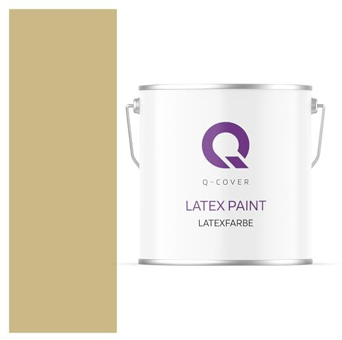 Q-COVER Latexfarbe 5L Moosgrün – Matte Innenfarbe für Wand & Decke, Klasse 3, Hohe Deckkraft, Scheuerfest
