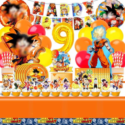 100 Pcs Set Compleanno Dragon 9 Anni, Palloncini Elio Dragon, Decorazioni Compleanno Dragon, Palloncini Dragon, Kit Festa Compleanno Tema Dragon, Stoviglie Dragon, Addobbi Festa Dragon