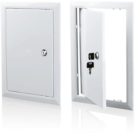 AIROPE Sportello di Ispezione 400x500 mm in ABS Plastica con Serratura a Chiave,Apertura Laterale Sinistra/Destra,Pannelli di Accesso per Contatore d'Acqua,Soffitto,Vasca,Scatole Fusibili