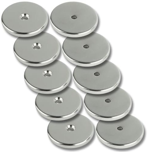 Neodym Magnet mit Bohrung und Senkung - M3 M4 Senkkopfschraube - Senkloch zum anschrauben - M3 M4 Senkbohrung Senkkopf (17x2-3,1 KG)