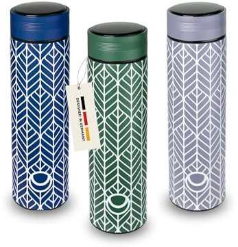 Health Rise Thermosflasche 400ml mit LCD Temperaturanzeige | Aus Edelstahl | Ideal für Babynahrung & Teebereitung | Thermosflasche für unterwegs | Isolierflasche für Warm- und Kaltgetränke (Ozeanblau)