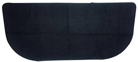 Feuerfeste Matte – halbrunde Kaminmatte, Herdteppich, runder Bodenschutz, halbrunde rutschfeste Matte für den Kaminbereich, Teppich zum Schutz des Bodens vor Funken und Glut (schwarz)