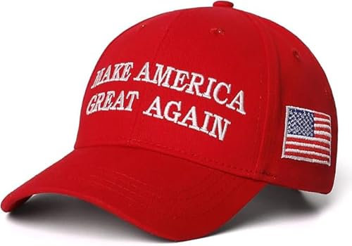 Trump Hat Make America Great Again Adjustable MAGA Baseball Cap Red/White, Rot/Weiß, Einheitsgröße