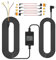 COOLCRAZY Hardwire Kit for N8 Dash Cam,12ft Type CUSB,Input12V/24V,Output 5V/2.5A.Dash Cam Hardwire Kit with Add A Circuit Fuses