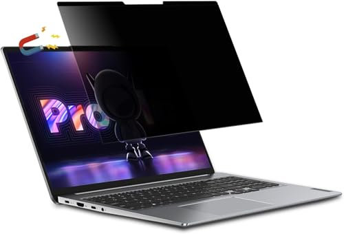 ZoRoll Magnetic Privacy Screen Filter for 16 Inch 16:10 Laptop, Removable Aspect Laptop Privacy Shield [Anti-Glare] [Anti-Scratch] Protector Film for 16 Laptop Data Confidentiality Shield