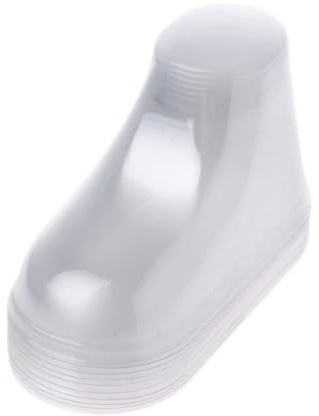 YIBOZI 10 Stück transparente Kunststoff-Babyfüße Display Schaufenster Schuhspanner Babyschuhe und Socken 8/9/10,5/11/12 cm transparente Babyschuhe