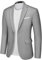 Autsel Blazer Homme Slim Fit Veste de Costume à 2 Boutons Couleur Unie Veston Classqiue Mariage d'affaires Gris Clair XS