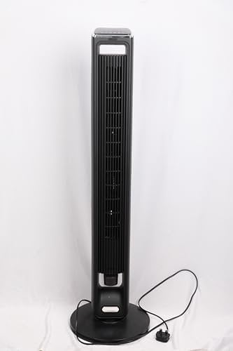 EcoNour 42-Inch Smart Tower Fan | Oscillating Cooling Fan with WiFi/Alexa/Remote Control | 3 Speeds, 2 Modes, 15H Timer | LED Touch Display | Bladeless Design Fans for Bedroom & Office (Black)
