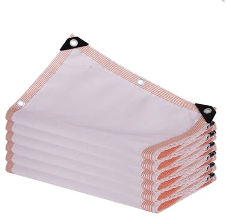 Toile d'ombrage rectangulaire - 3 x 3 m - Protection UV - Pour pergola de jardin, serre, serre - Tissu robuste avec œillets - Voile d'ombrage blanche pour plantes
