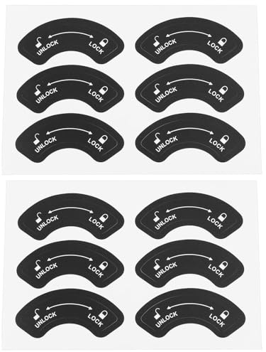 The Lord of the Tools 12pcs Lock Unlock Direction Stickers Right Side Lock Indicator Sticker for Indoor Public Places Door Lock 4.5x1.7cm