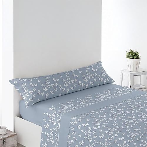 Rufino Díaz Juego Sábanas Pirineo Bulnes Invierno 3 Piezas (Azul - 105 cm) - Taco Extra Suave para Adultos e Infantil - Sensación acogedora y de Confort