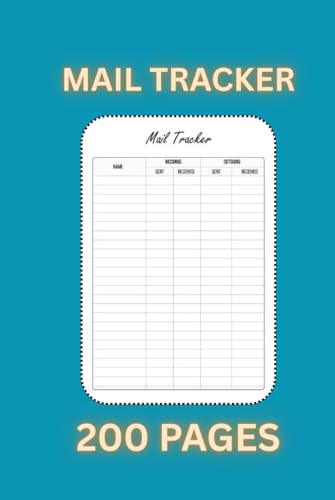 Mail Tracker Log Book: 200 Pages to Record Incoming and Outgoing Mail | 6 × 9 Inch Organizer for Home, Office, and Business Use