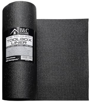 Professional Tool Box and Drawer Liner Roll, Black, 18 Inch x 24ft, Non Slip Grip Mat