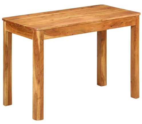 NIVVHOH Esstisch 110x55x76 cm Massivholz Akazie Küchentisch mit Vintage-Charme für Esszimmertische im Wohnraum