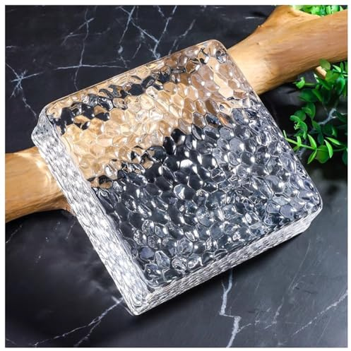 Brique de verre transparent, Bloc de verre transparent 15x15x5 cm for cloisons et murs architecturaux(Clear-d)