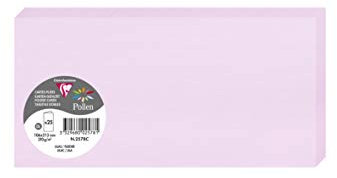 Clairefontaine 2578C Packung mit 25 Doppelkarten, gefaltet, 210g, in Format DL, 106 x 213mm, Flieder