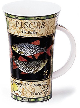 Dunoon Bone China Zodiac Pisces Mug Glencoe Shape