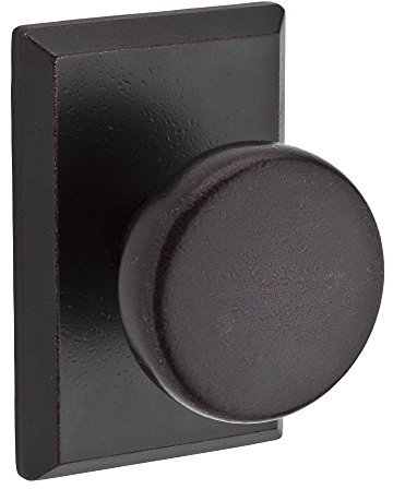 Baldwin HDRUSRSR481 Reserve Half Dummy Rustic with Rustic Square Rose in Dark Bronze Finish