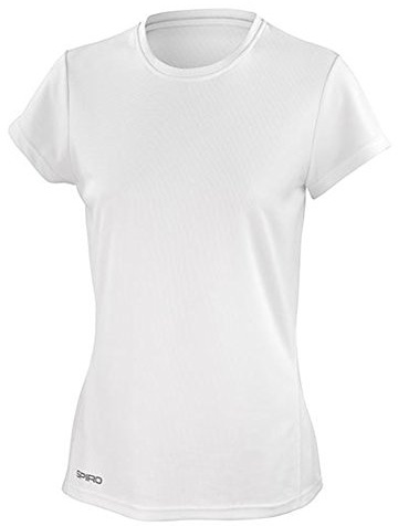 Spiro Women's Quick Dry Super Soft Short Sleeve T-Shirt - White, X-Large