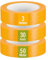 Colorus Goldband Malerkrepp 3x Mamba 30mm x 50m | Kreppband Malerband selbstklebend | Profi Abdeckband Klebeband Washi Tape UV-beständig
