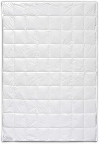 Böhmerwald Selection Dauneneinziehdecke, Allergikergeeignet, 100% Daunen, 390g Füllgewicht, Wärmeklasse Leicht, 200x200 cm, Oeko-TEX® Standard 100, Sommer-Decke für 22-27°C