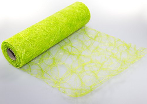 Sizoweb Tischläufer in unterschiedlichen Farben, 30 cm breit, 5 oder 20 m lang 5,0 m kiwi grün 6280