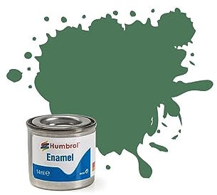 Humbrol Model Paint - AA1119 No 101 Mid Green - Matt - Tinlet No 1 (14ml), Enamel Paints for Models, Plastic, Metal, Wood, Glass, Ceramics and More, Enamel Touch Up Paint - Hobby Paint for Craft Kits