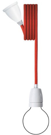 NUD Collection Pendelleuchte Classic Weiß Rococco Red