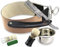 Damast Rasiermesser-Set mit Leder-Abziehleder - Paste aus Solingen