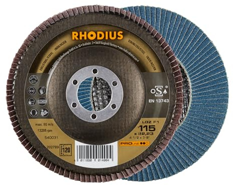RHODIUS PROline LGZ F1 Fächerschleifscheibe 115 x 22,23 mm K120 10 Stk