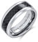 Bling Jewelry Personalisierte Geometrische Muster Grau Schwarz Carbon Fiber Inlay Paare Titanium Hochzeit Band Ringe 8Mm Individuelle Gravur