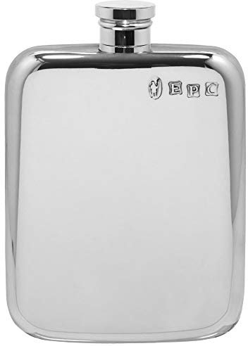 English Pewter Company 4oz Plain Pewter Hip Flask [SF434]
