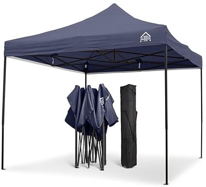 All Seasons Gazebos | Tonnelle Pliante 3x2m | Matériaux Robustes, Entièrement Étanches et de Haute Qualité (Bleu Marine)