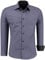 J'S FASHION Herren-Hemd - Slim-Fit - Langarm-Hemd Freizeithemd - Pflegeleicht Bügelleicht - Anthrazit L