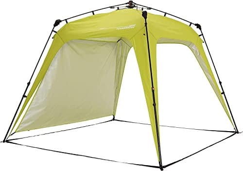 Lumaland x Where Tomorrow Tenda Padiglione + 1 Parete Laterale Inclusa - Tenda Gazebo da Giardino & Terrazzo Impermeabile - Ideale per Campeggio & Festival - Facile da Installare - Verde