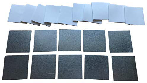 10 Stück Stahl Plättchen/Bleche 0.5mm + Selbstklebende Pads - DoppelKlebe Pads (10St. 25mm)