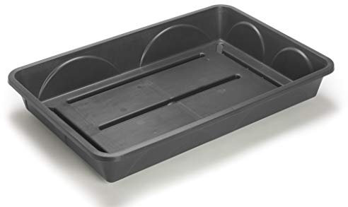 EarlyGrow MPL50040/S/3 Heavy Duty Large Seed or Gravel Tray 58 x 38 x 9.5 Centimetres - Pack of 3 - Black