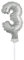 Silver Foil Number 3 Balloon Cake Topper (12cm) - Perfect for Milestone Celebrations - 1 Pc