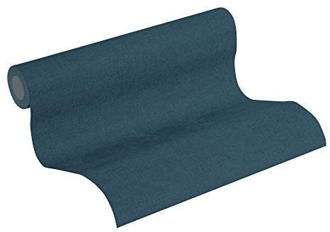 Livingwalls papier peint intissé New Walls papier peint uni 10,05 m x 0,53 m bleu 374315 37431-5
