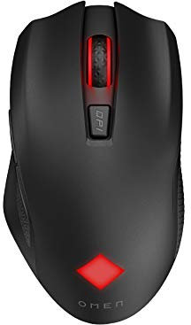 HP OMEN Vector Mouse Wireless, 6 Tasti Programmabili, DPI 100 a 16.000 con sensore ottico PixArt PAW3335, Tempo Risposta 1 ms, LED Personalizzabili, Rotella Scorrimento, Ergonomico, Nero