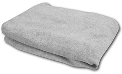 jilda-tex Premium Wende-Wohndecke Cosy Days Kuscheldecke Uni 60% Baumwolle/ 40% Acryl (Hellgrau)